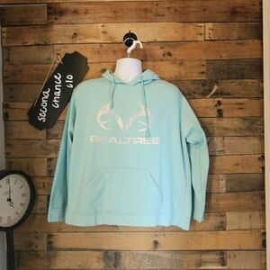 Realtree Men's Aqua Green Sweatshirt hoodie Size XL